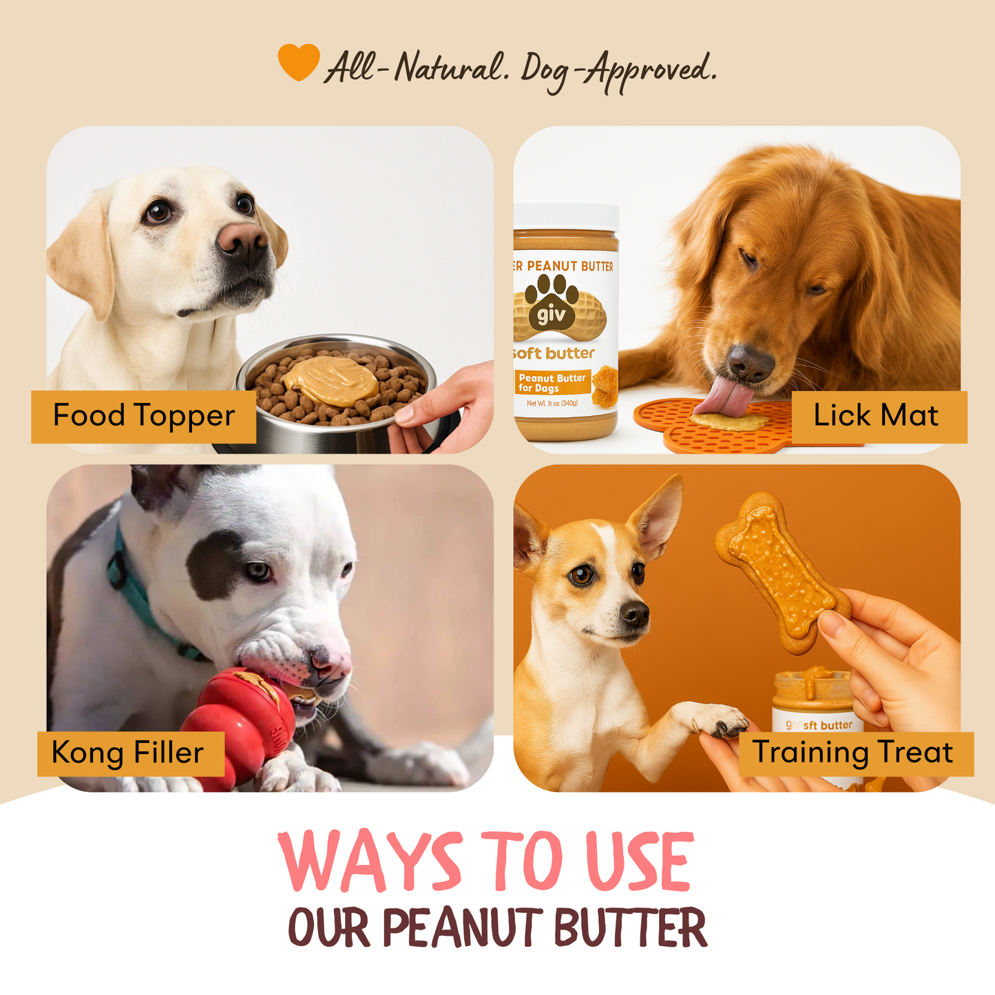 Dog Peanut Butter 4oz (10 Count)
