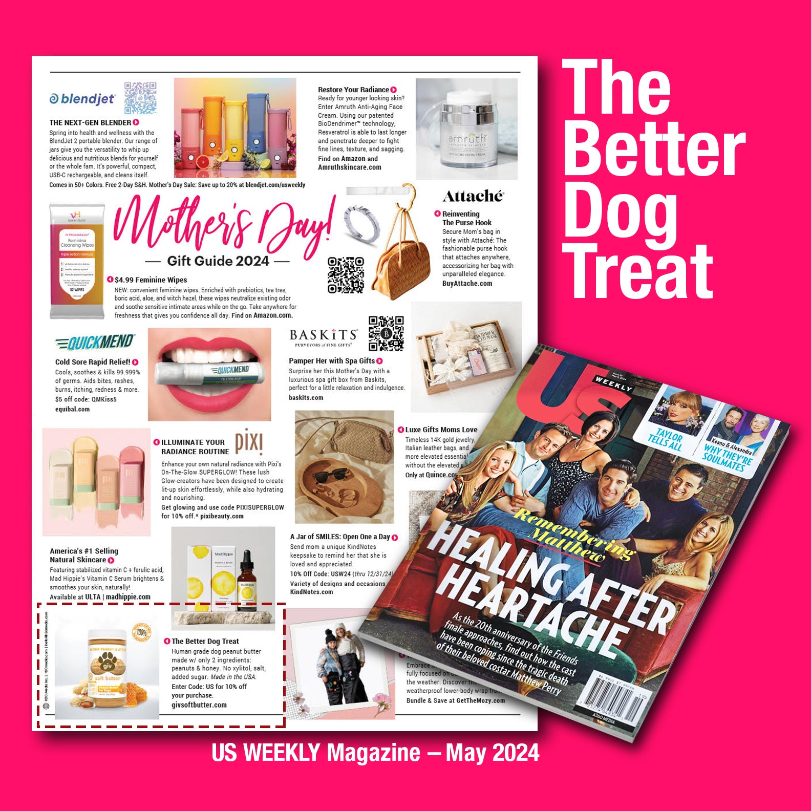 giv soft butter dog peanut butter shown in the magazine US Weekly as The Better Dog Treat.