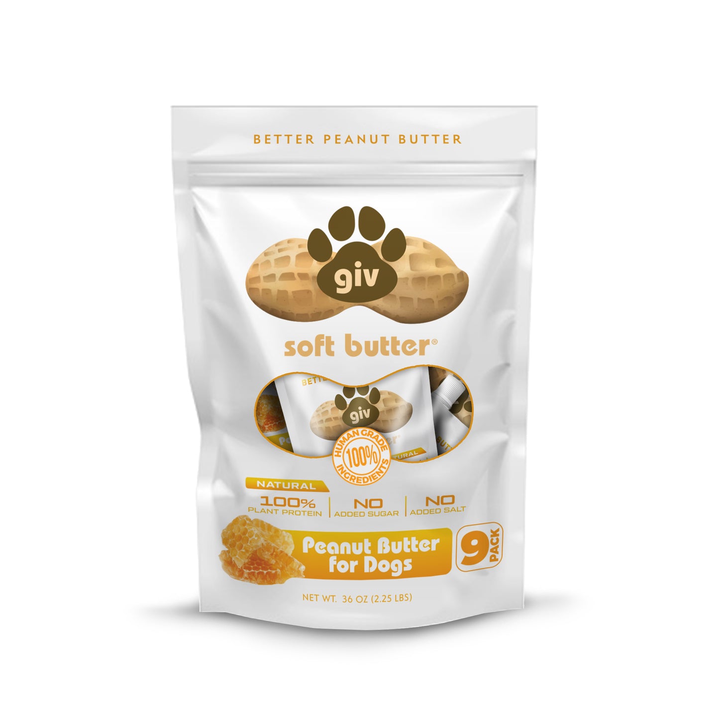 DOG SAFE PEANUT BUTTER 4OZ POUCH 9 COUNT BAG