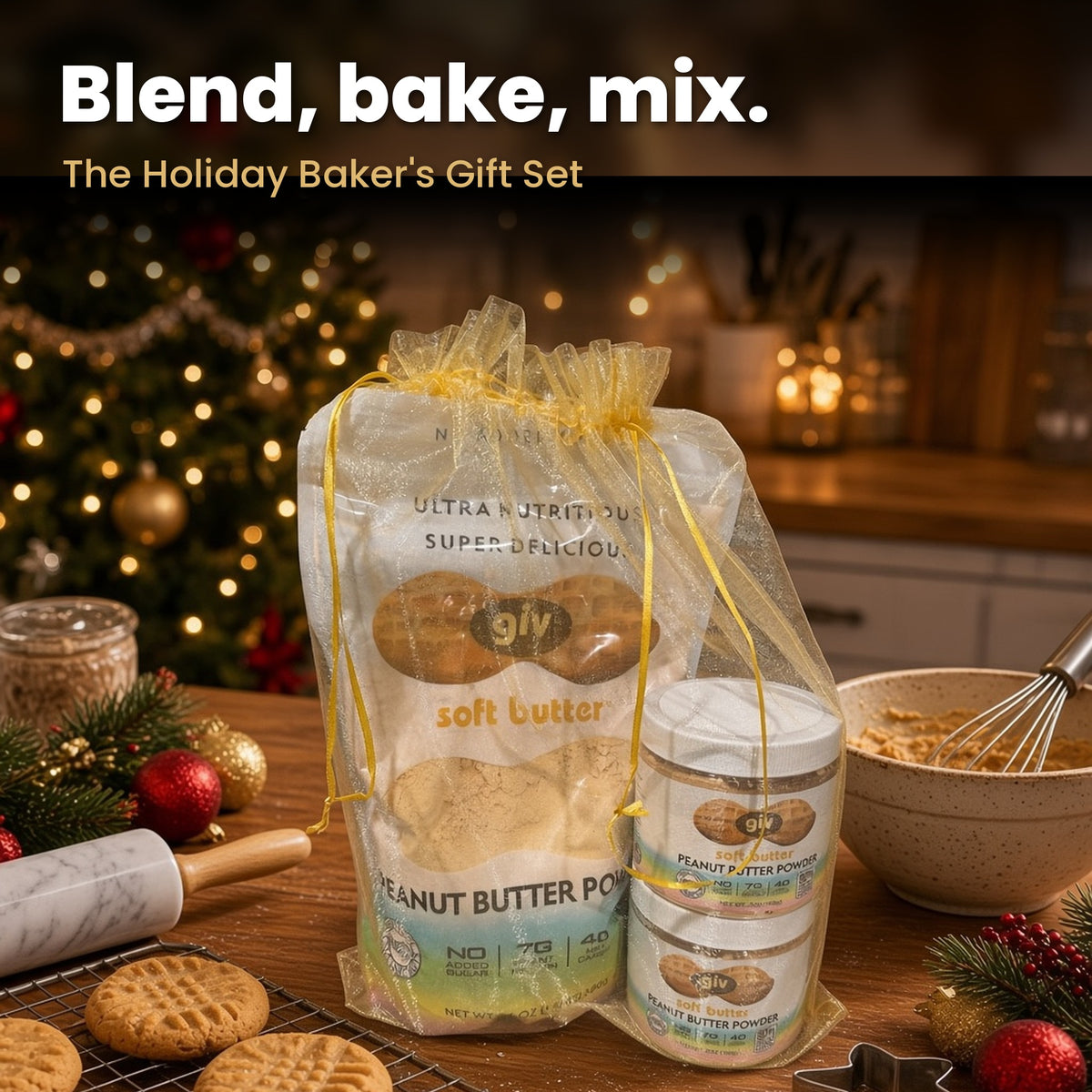 Peanut Butter Powder Gift Set, the Baker's Bundle