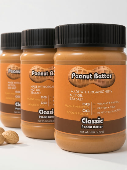 Peanut Better Three 12oz Jars