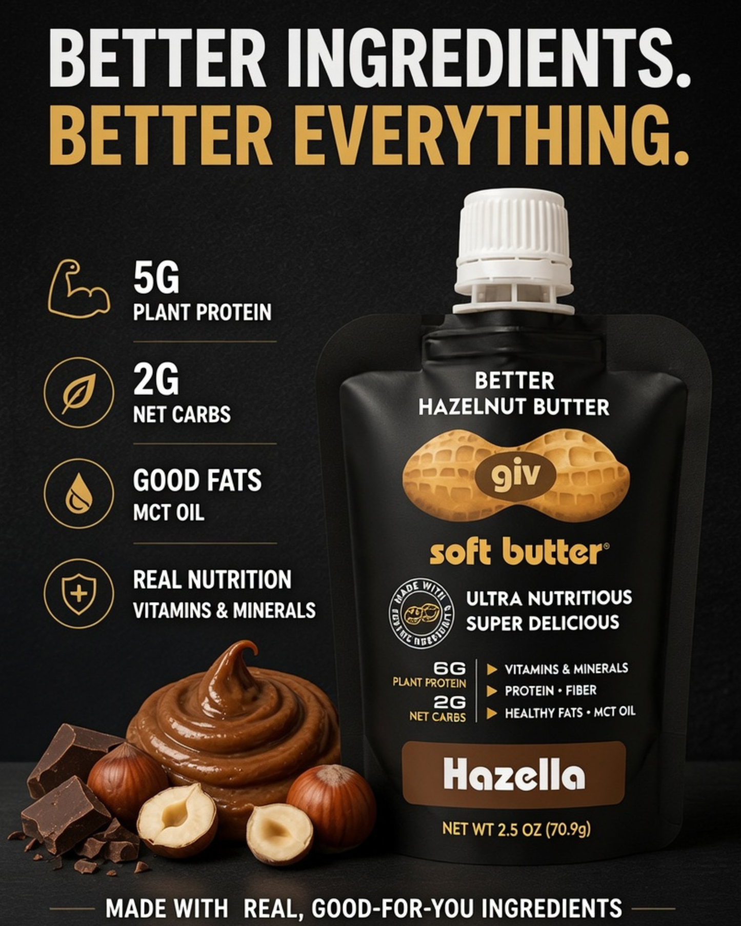 Hazella Hazelnut Better 2.5oz Pouch (30 Count)