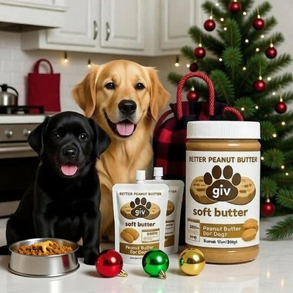 DOG SAFE PEANUT BUTTER GIFT SET (12OZ JAR + THREE 4OZ POUCHES)