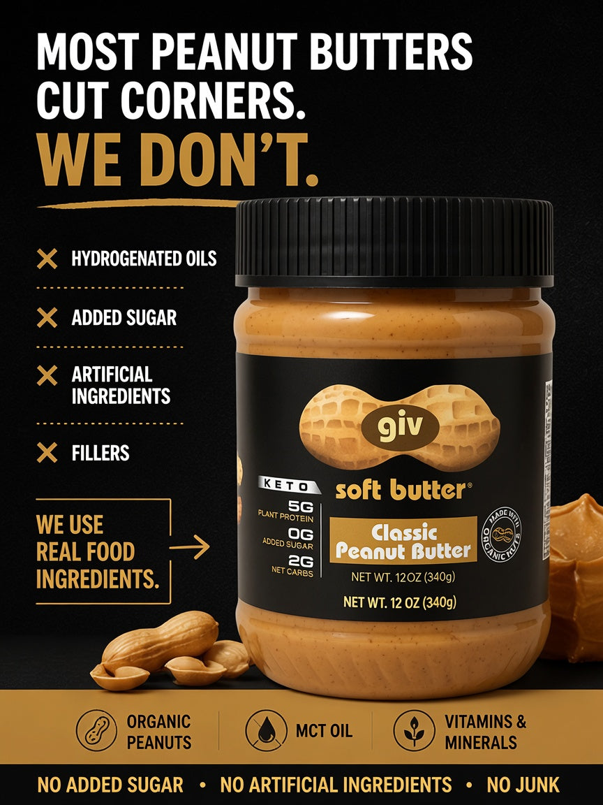 ORGANIC PEANUT BUTTER WITH NO ADDED SUGAR LOW CARB AND DIABETIC