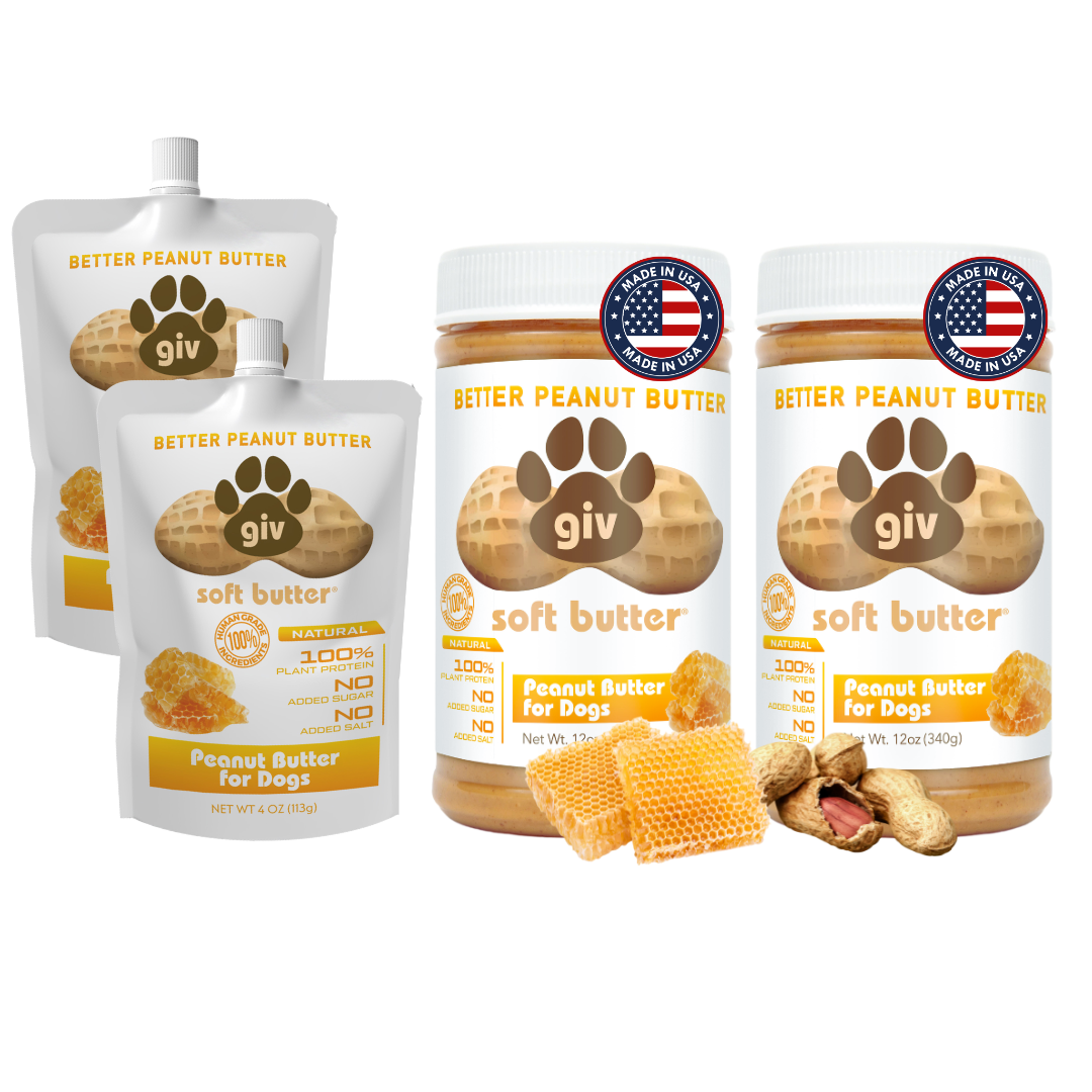 Dog Peanut Butter Bundle with 4oz Pouch (2 Count)
