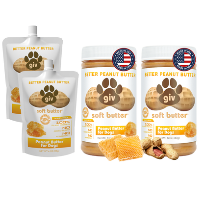 Dog Peanut Butter Bundle with 4oz Pouch (2 Count)