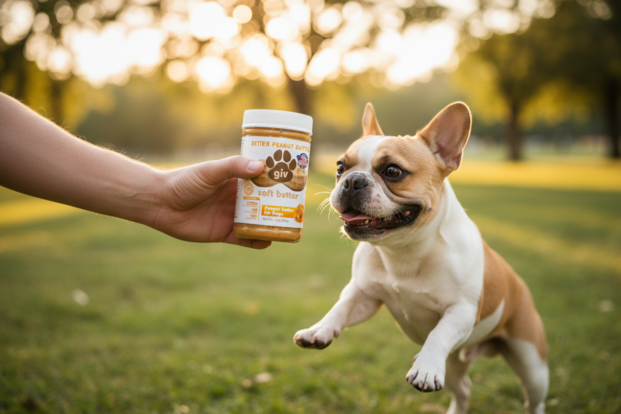 Dog Peanut Butter Jar - French Bulldog Park