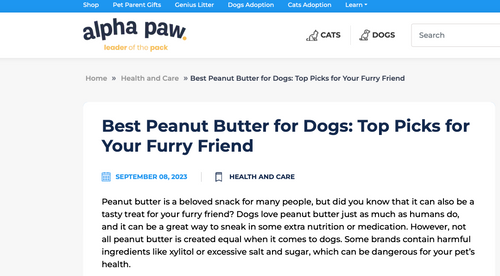 Photo of dog with jar of giv dog safe peanut butter human grade all natural dog peanut butter no xylitol only 2 ingredients peanuts and honey fiber vitamins minerals healthy fats no salt no added sugar
