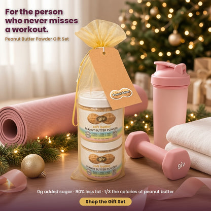 Peanut Butter Powder Two 7oz Jars Gift Set Gold