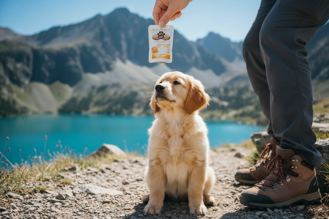 Puppy Hiking Trail with Boots